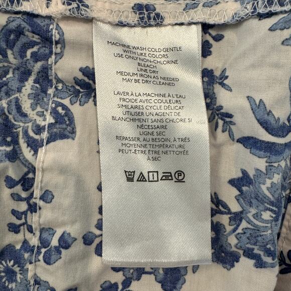 Anthropologie Maeve The Somerset Maxi Dress Blue White Fern Toile - Picture 10 of 12